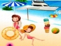 Twins at the beach играть онлайн